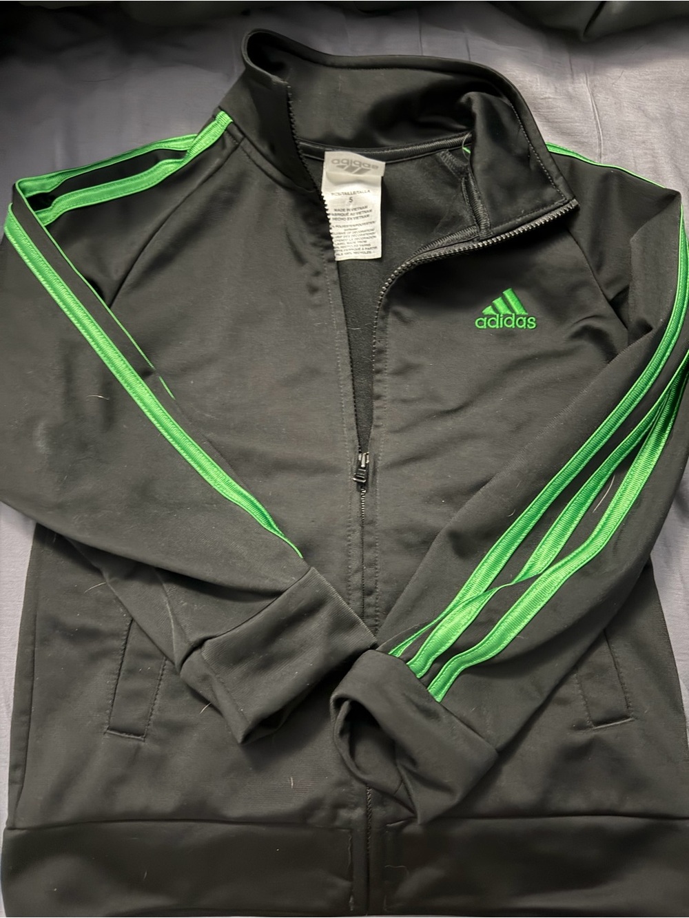 Adidas Black Athletic Track Pants and Jacket